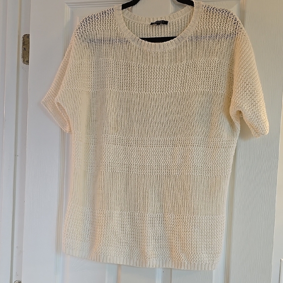 LAFALLETE 148 Knit Short Sleeve Sweater L - Picture 1 of 7